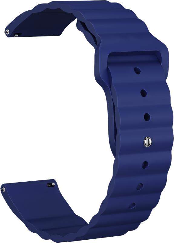 

Ремешок силиконовый GSMIN Dump 20 для Amazfit GTS 3 (Синий), Белый