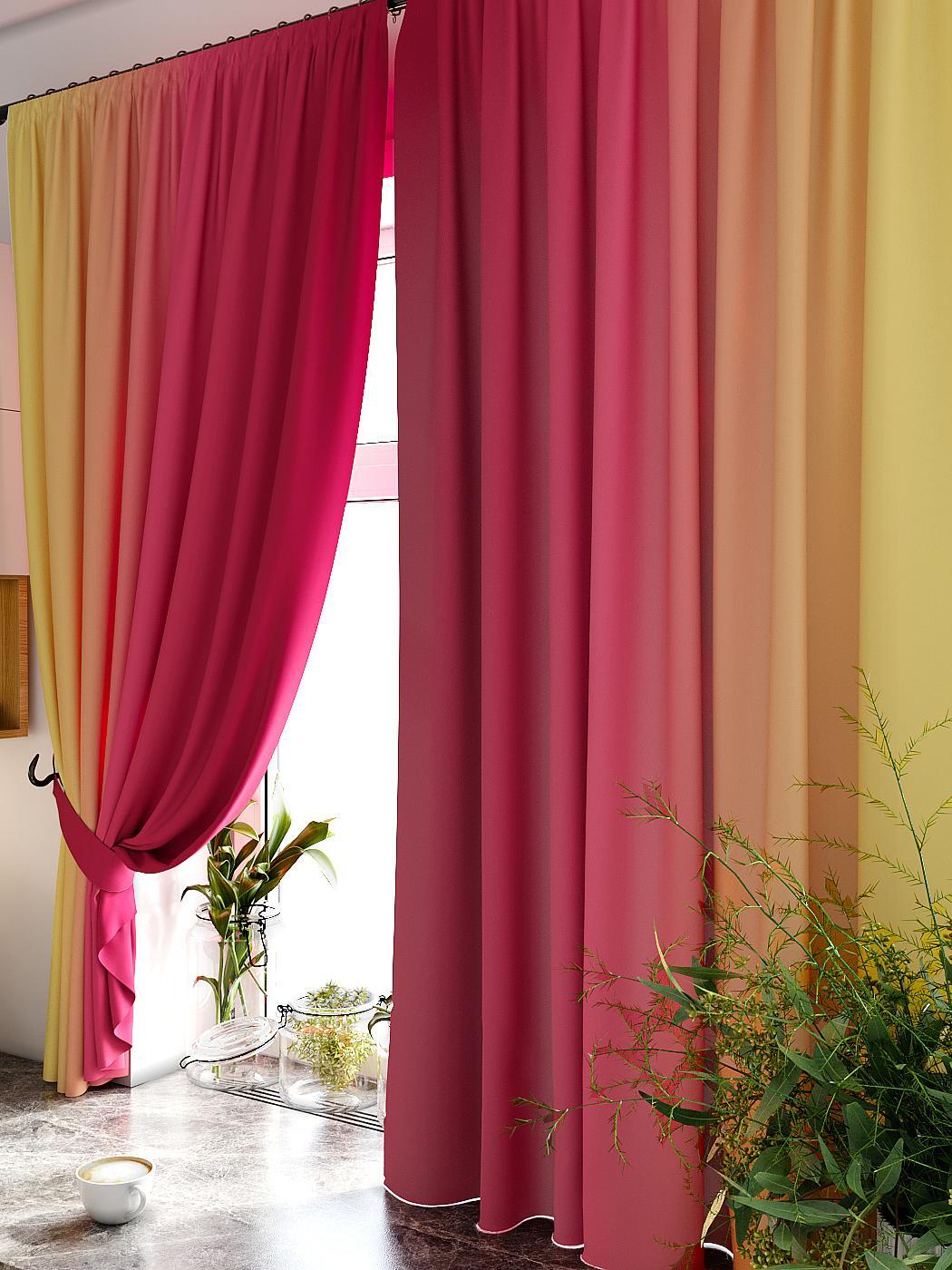 

Комплекты штор AT HOME Ромосин высота 180 см, ширина 150 см, Розовый, 920380