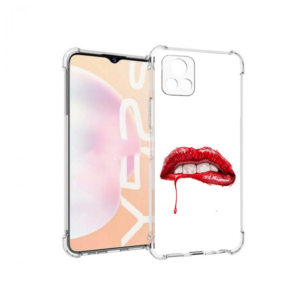 

Чехол MyPads Tocco для Vivo Y52s яркие красные губы, Прозрачный, Tocco
