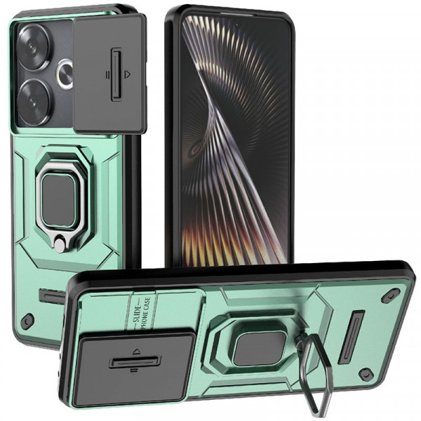 

Чехол RosCase Transformer Ring Holder для Xiaomi Redmi Turbo 3, Poco F6, Зеленый