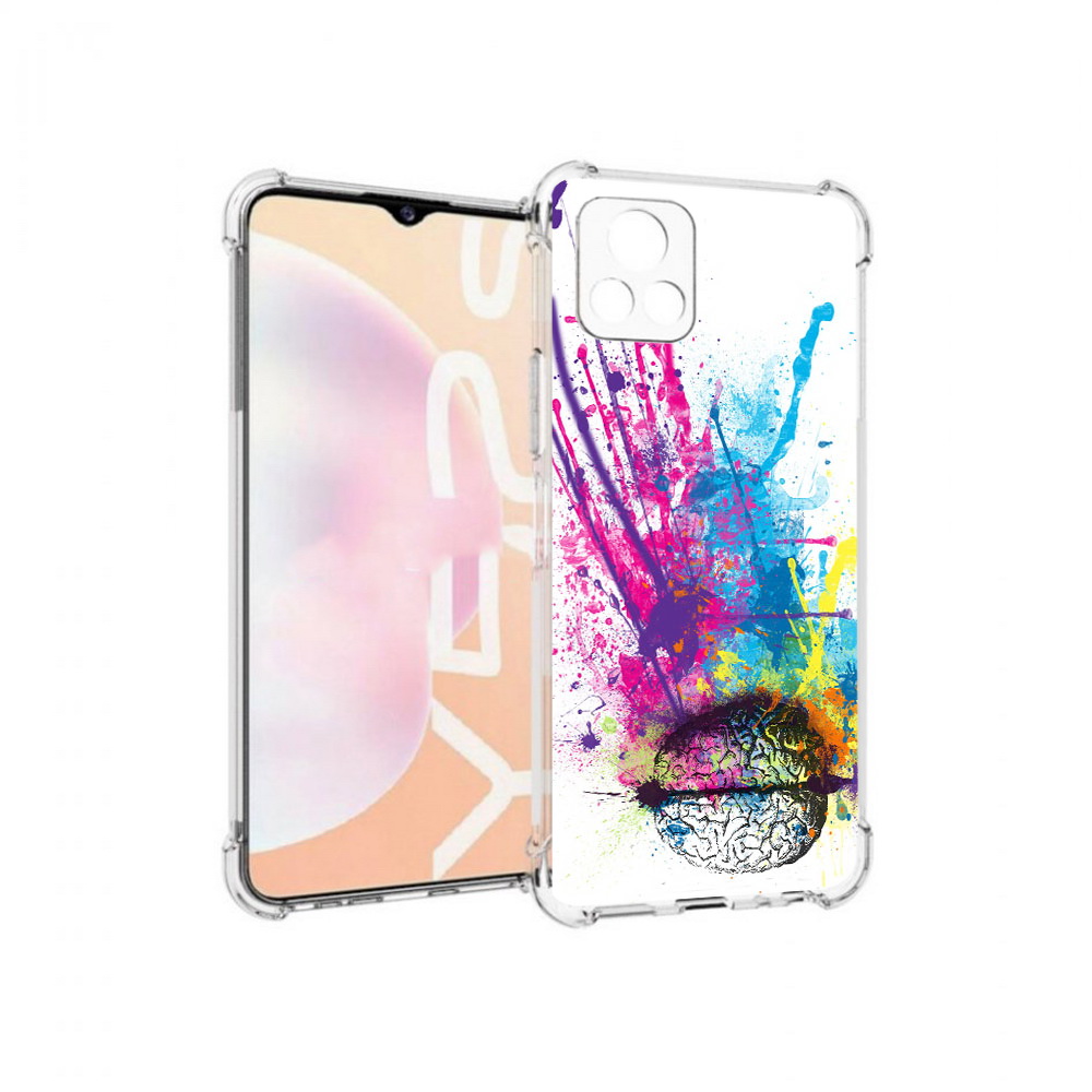 

Чехол MyPads Tocco для Vivo Y52s яркий красочный мозг, Прозрачный, Tocco