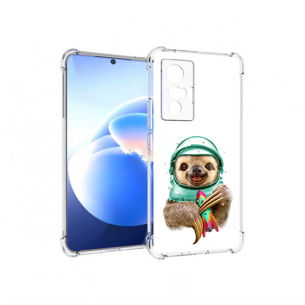 

Чехол MyPads Tocco для Vivo X70 Ленивец астронавт, Прозрачный, Tocco