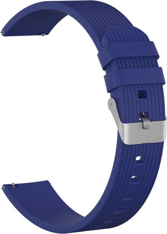 

Ремешок силиконовый GSMIN Italian Collection 20 для Amazfit GTS 3 (Синий), Белый