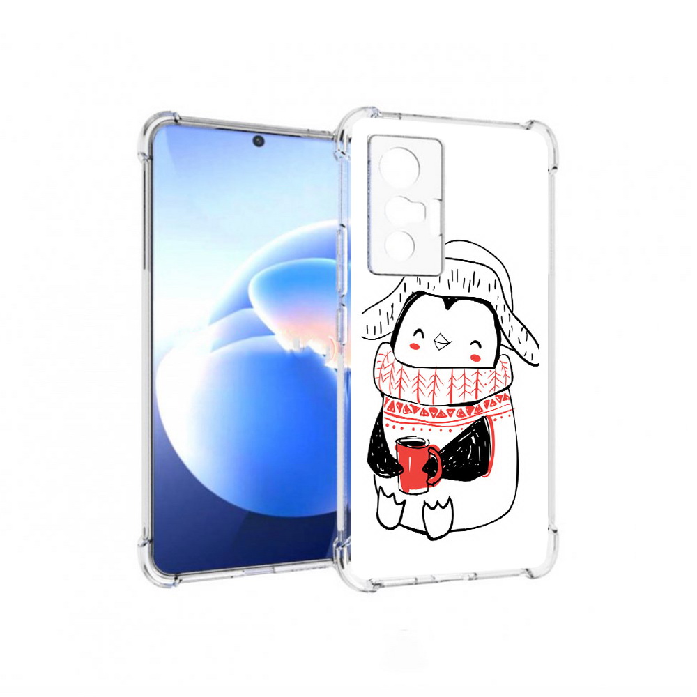 

Чехол MyPads Tocco для Vivo X70 Милый пингвин, Прозрачный, Tocco