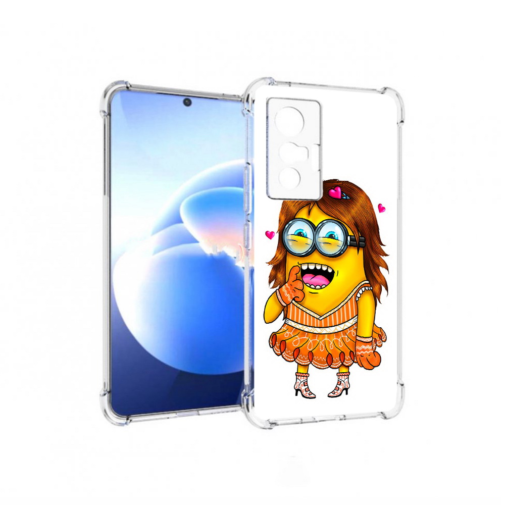 

Чехол MyPads Tocco для Vivo X70 Миньон девочка, Прозрачный, Tocco