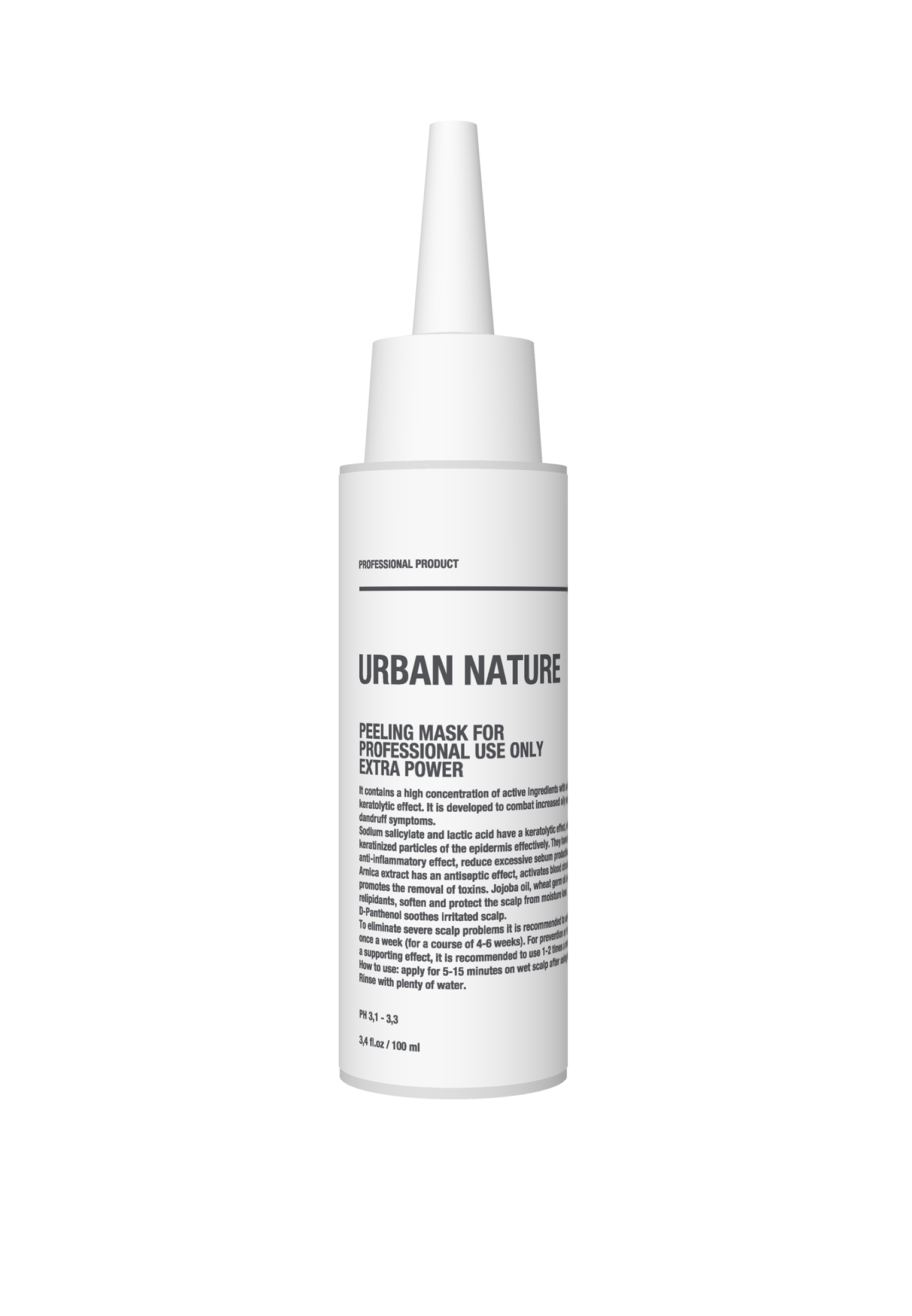 Маска-пилинг URBAN NATURE для очищения головы и волос для проф применения 100 мл