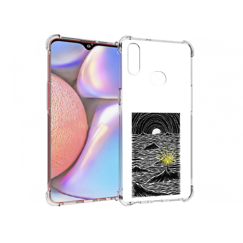 

Чехол MyPads Tocco для Samsung Galaxy A10s маяк в черно белом море (PT139908.534.460), Прозрачный, Tocco
