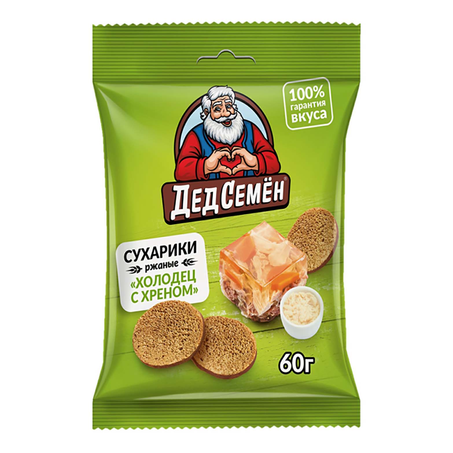 

Сухарики ржаные Дед Семен холодец-хрен 60 г