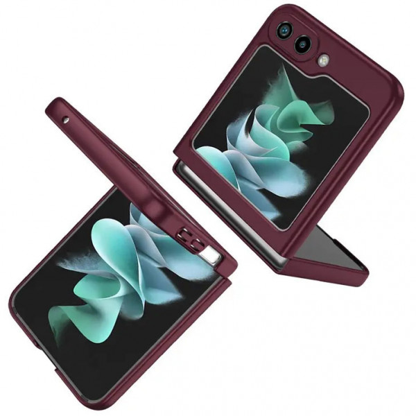

Пластиковый чехол RosCase Matte Shieldдля Samsung Galaxy Z Flip 6, Бордовый