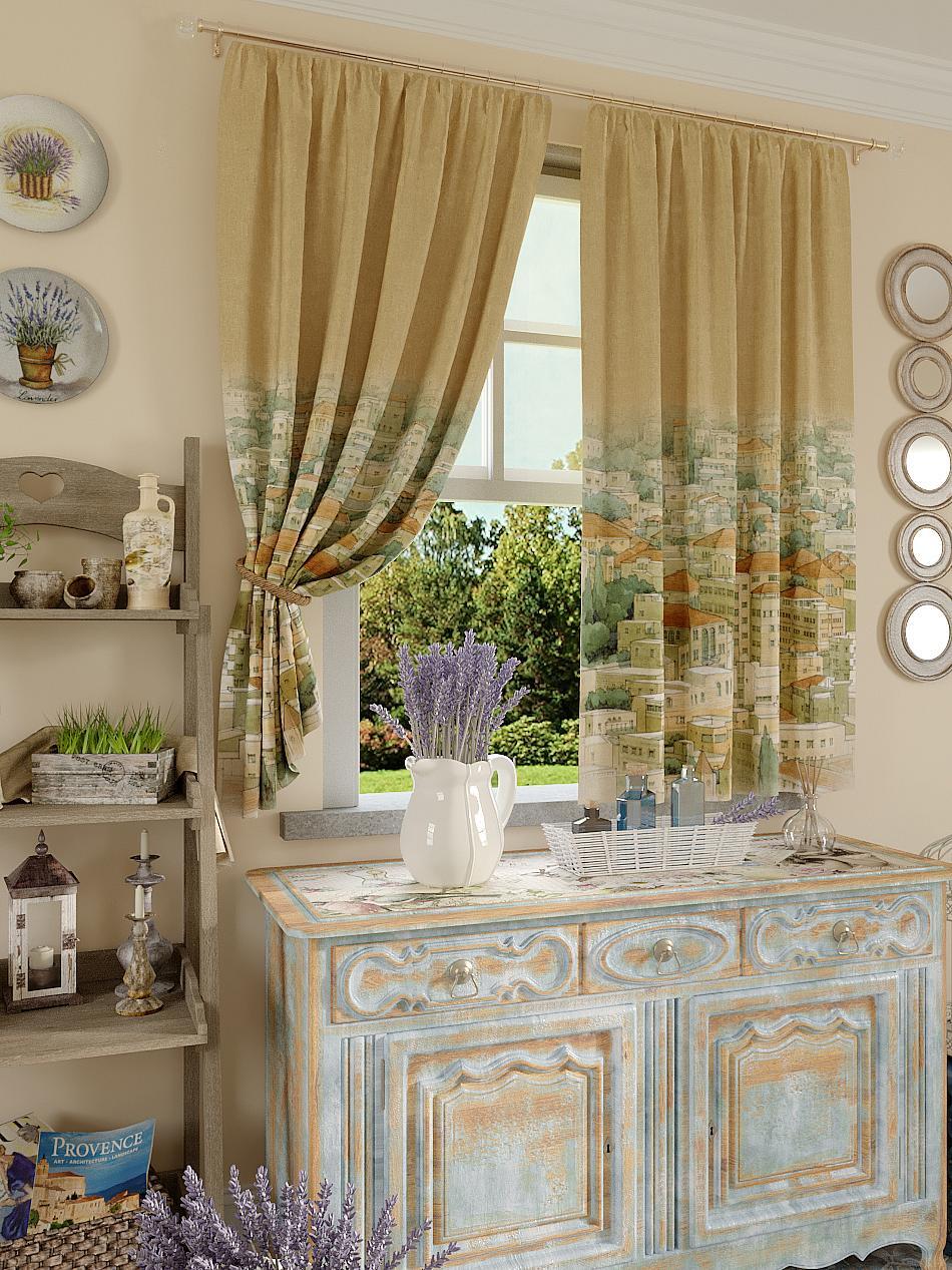 

Комплекты штор AT HOME Климина высота 180 см, ширина 150 см, Бежевый, 925168
