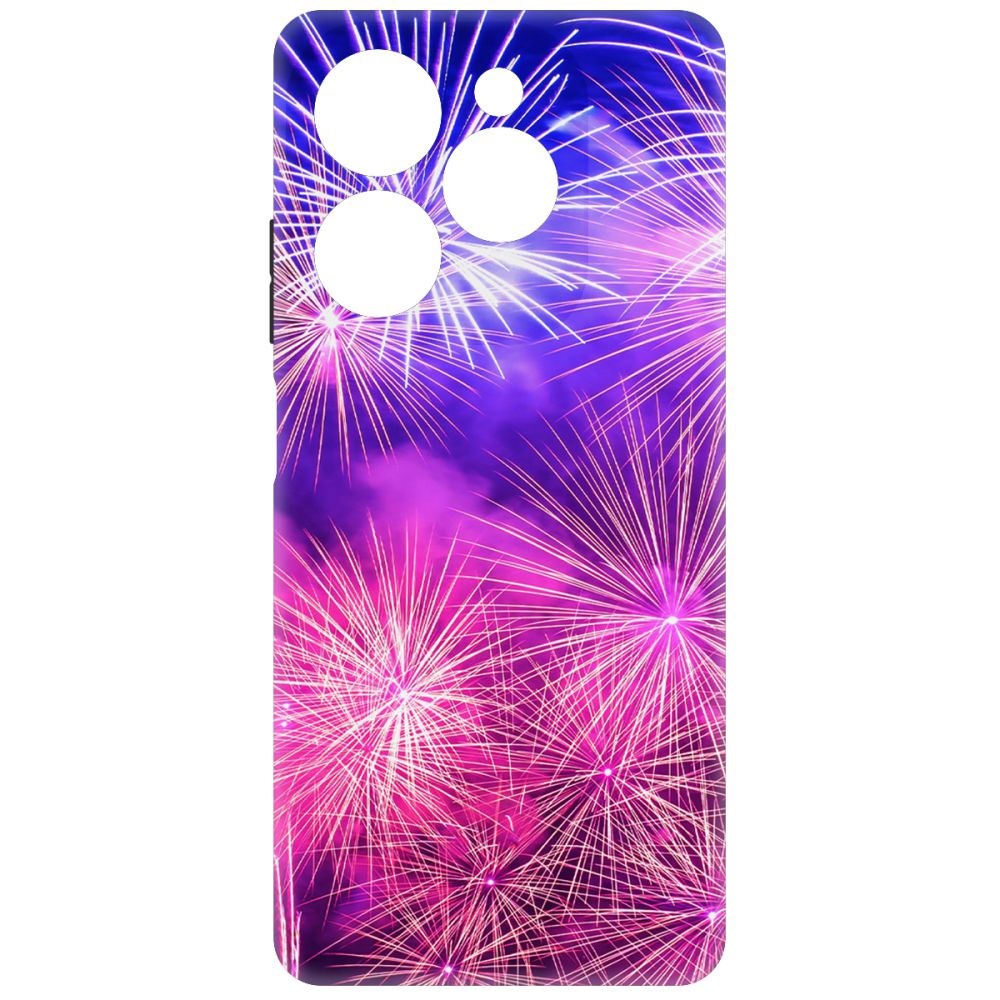 Чехол-накладка Krutoff Soft Case Салют для INFINIX Hot 40i черный