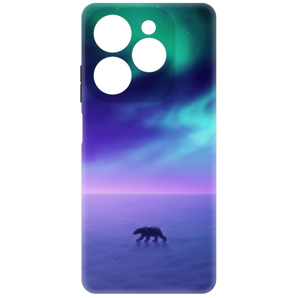 

Чехол-накладка Krutoff Soft Case Северное Сияние для INFINIX Hot 40i черный