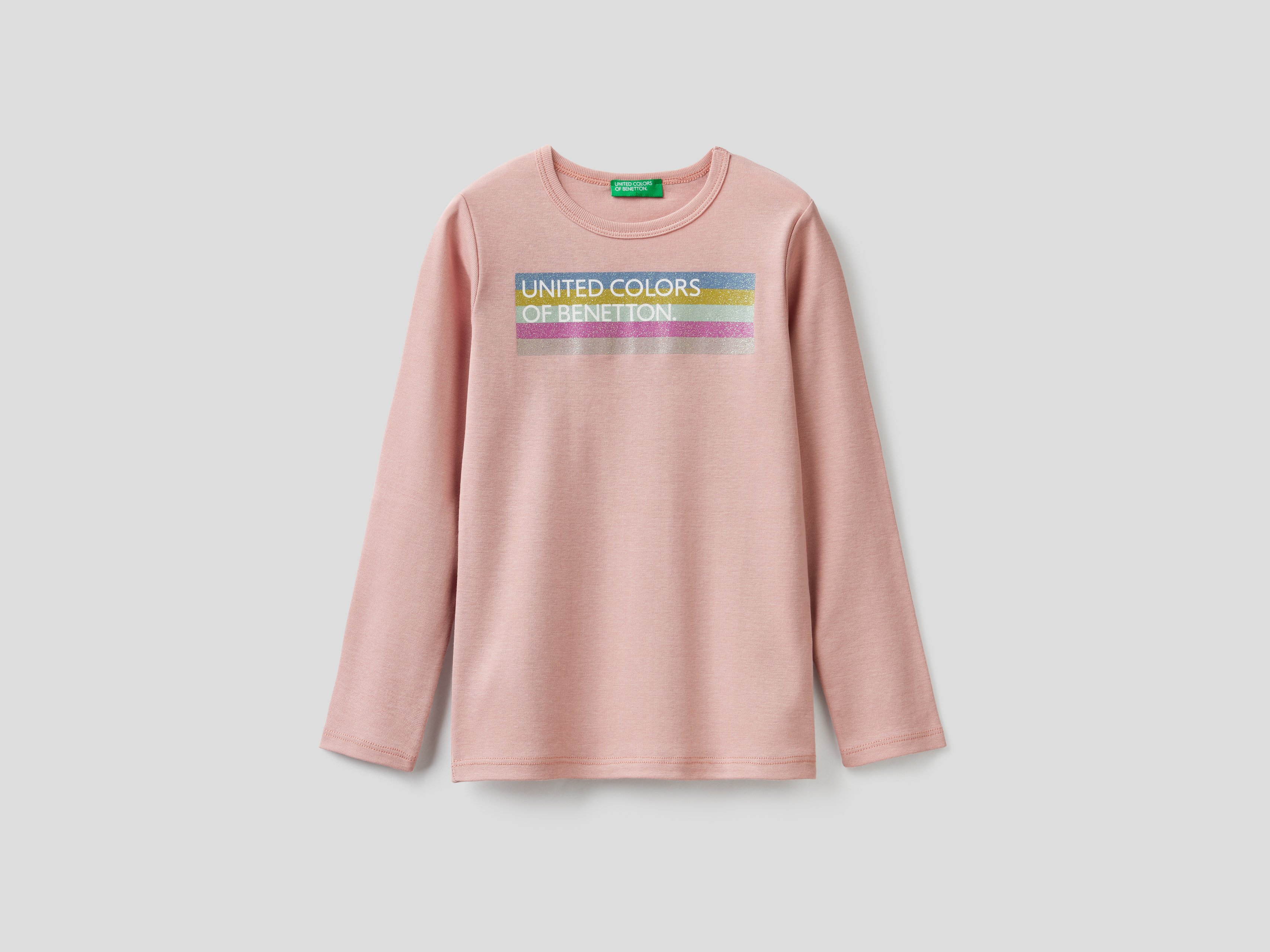 фото Футболка для девочек benetton цв. розовый р.158 united colors of benetton