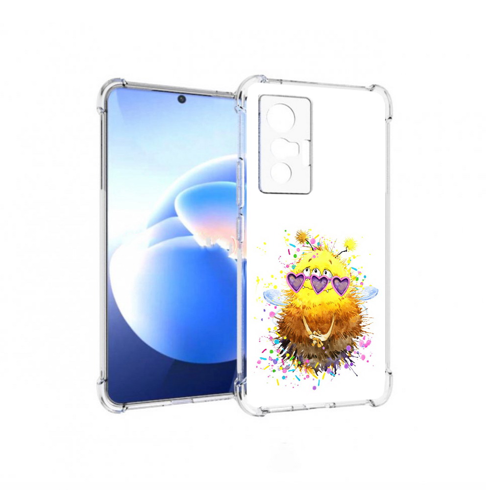 

Чехол MyPads Tocco для Vivo X70 Пушитый шмель, Прозрачный, Tocco