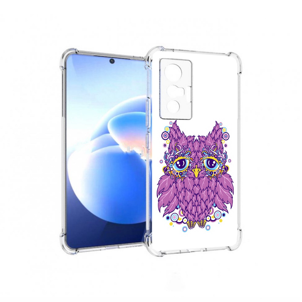 

Чехол MyPads Tocco для Vivo X70 Розовая сова, Прозрачный, Tocco