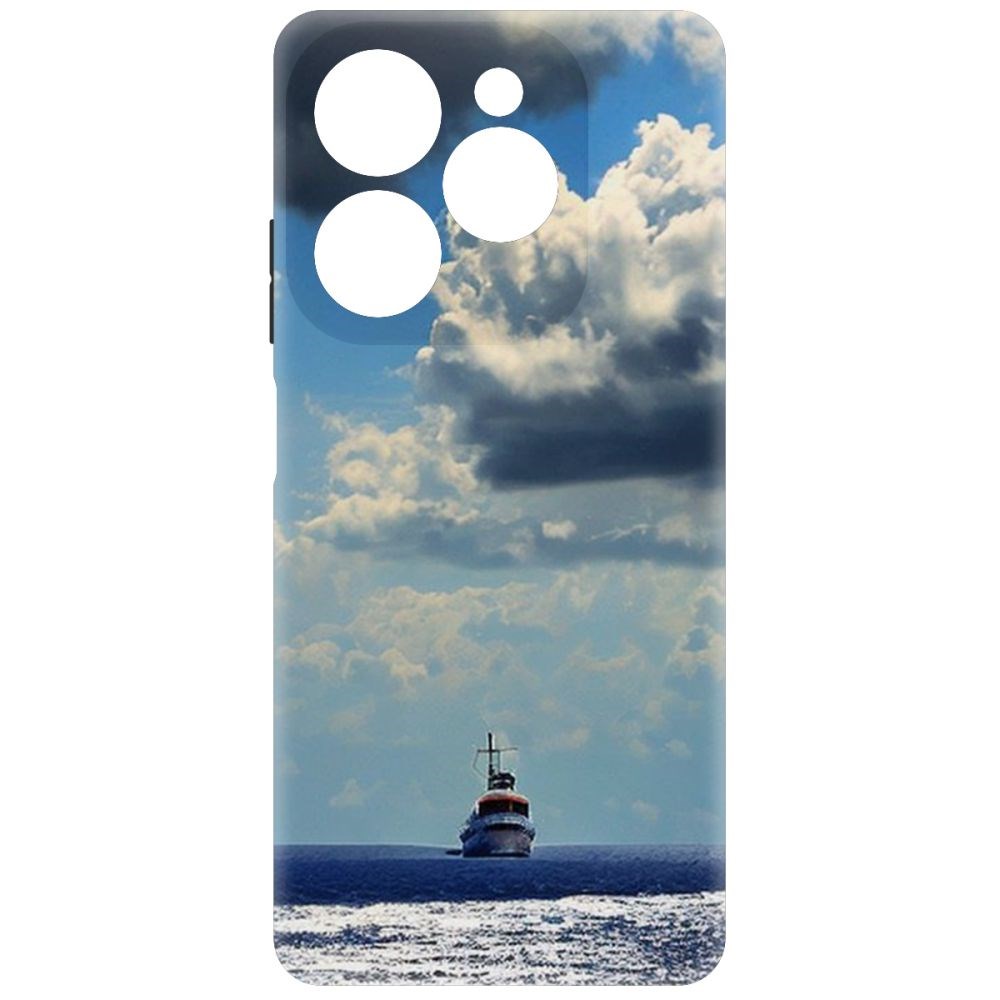 

Чехол-накладка Krutoff Soft Case Море для INFINIX Hot 40i черный
