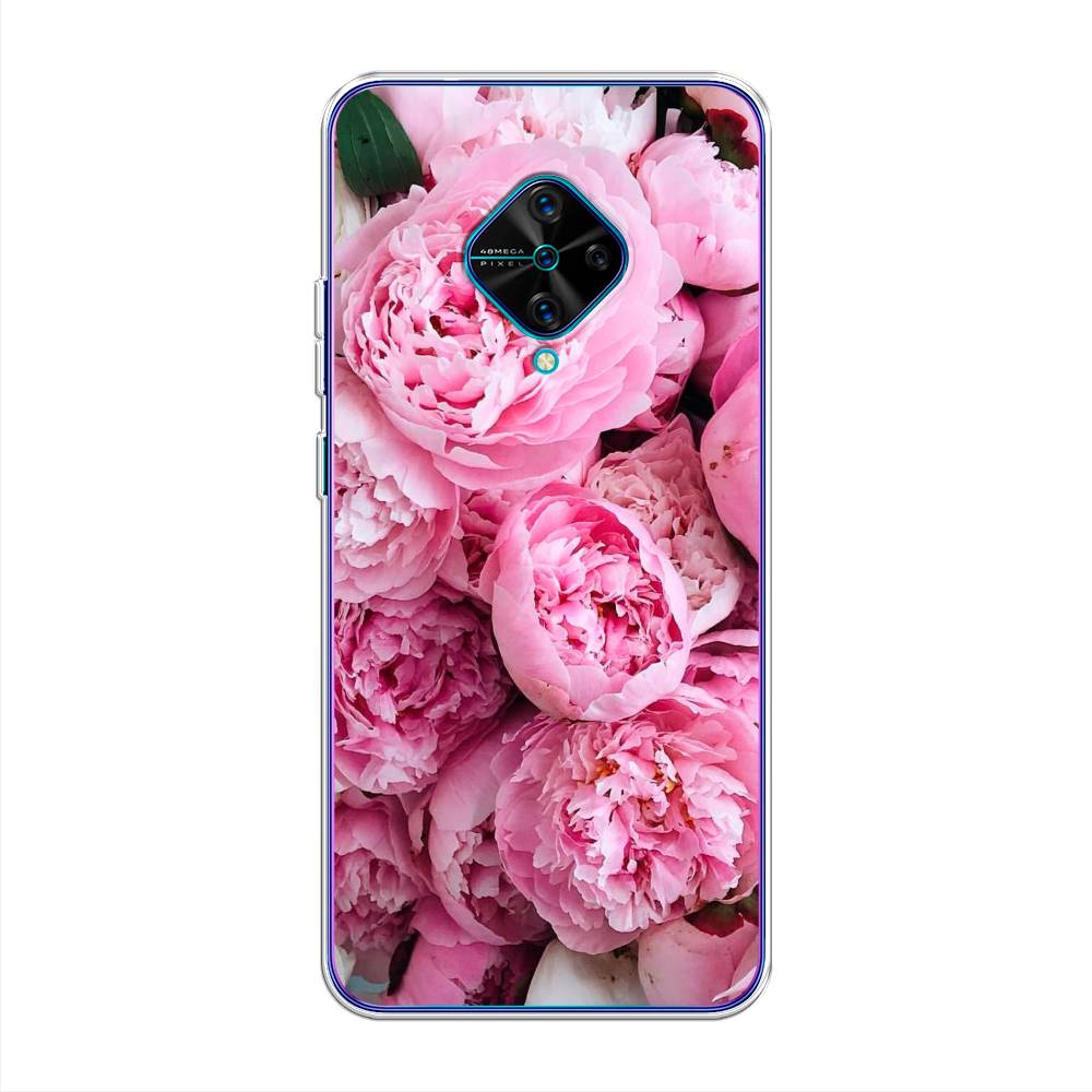 

Чехол для Vivo V17/Y9s "Розовые пионы", Бежевый;розовый, 261550-2