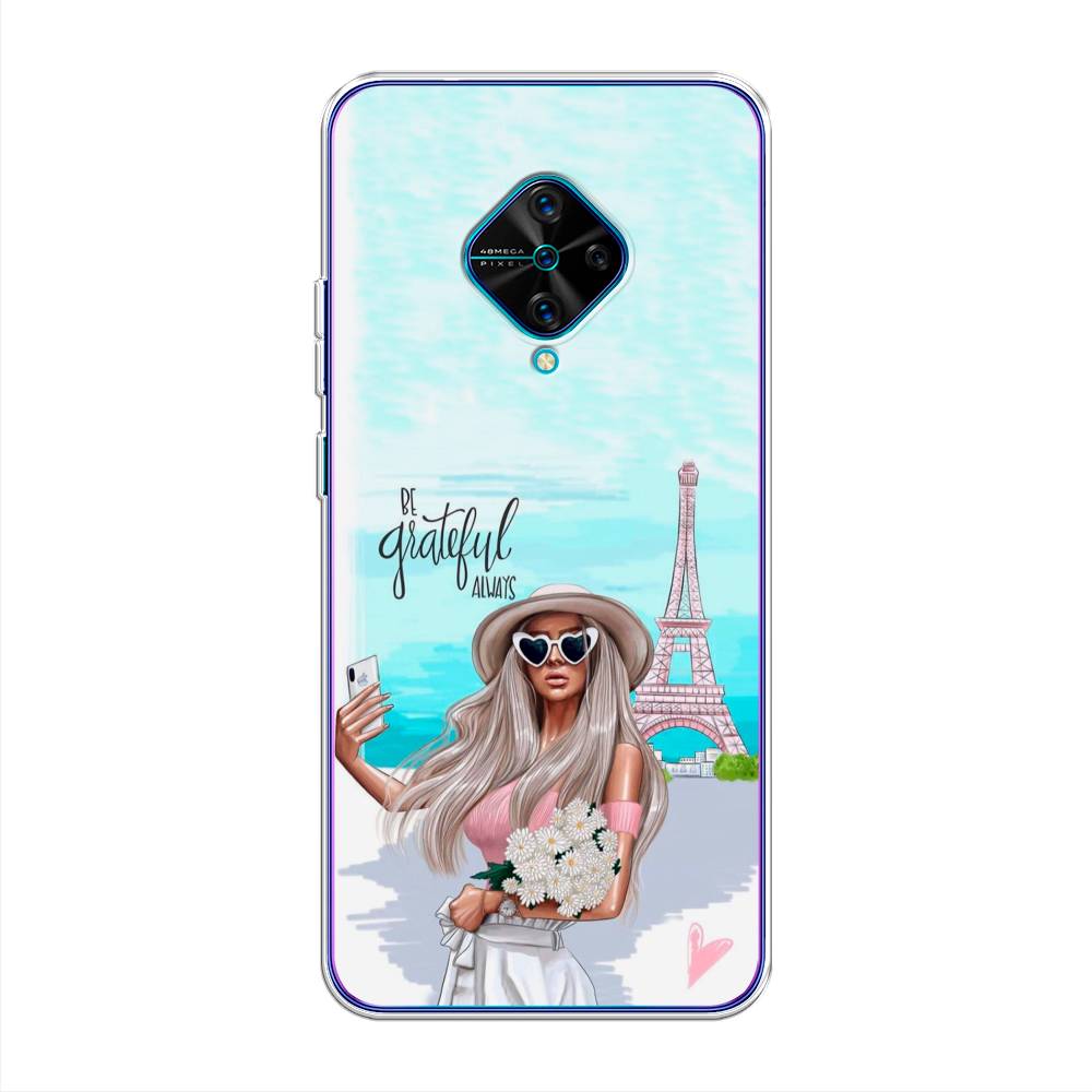 

Чехол для Vivo V17/Y9s "Селфи Париж", Голубой;бежевый, 261550-6