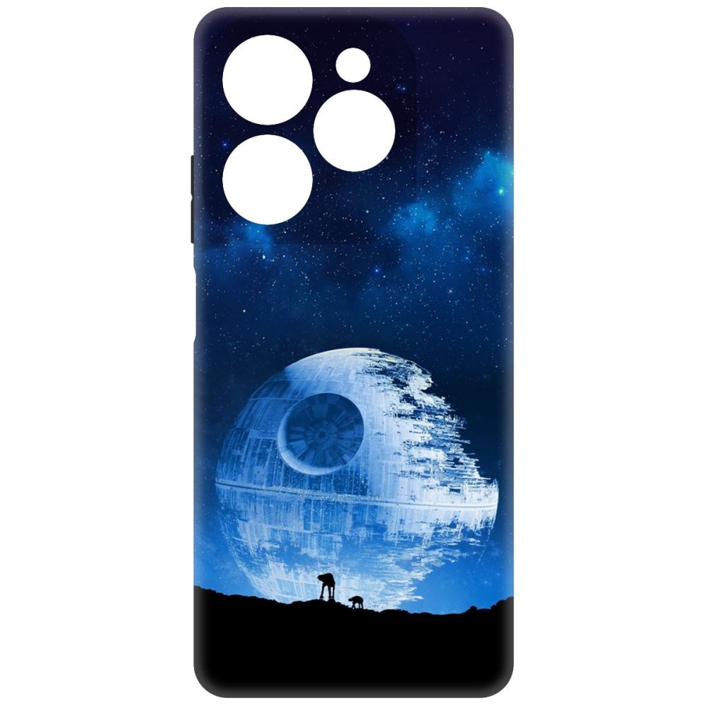 

Чехол-накладка Krutoff Soft Case Звездные Войны. Звезда смерти для INFINIX Hot 40i черный