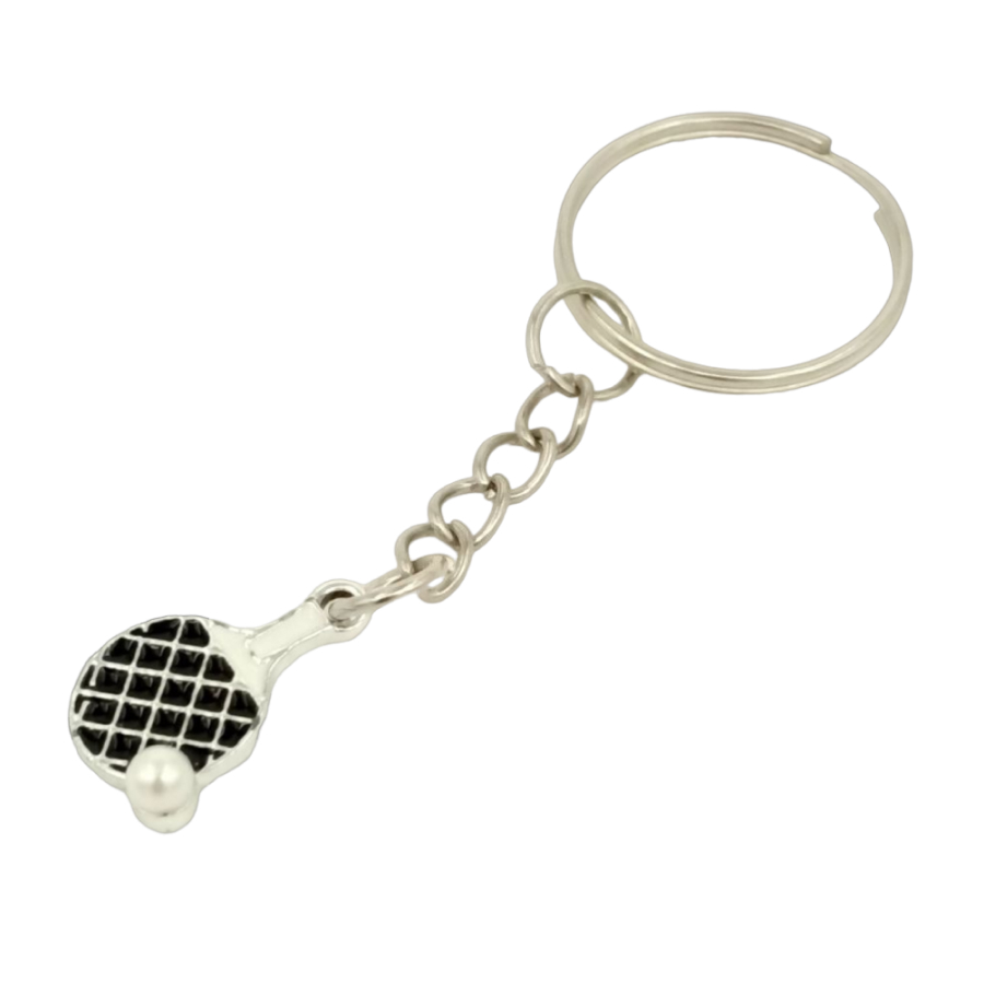 

Брелок унисекс TT Racket with ball, black, Серебристый;черный, TT Racket with ball