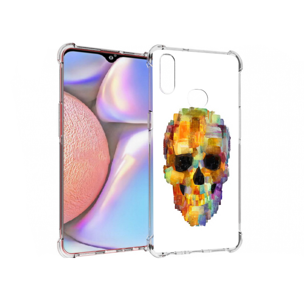 

Чехол MyPads Tocco для Samsung Galaxy A10s нарисованный череп (PT139908.534.516), Прозрачный, Tocco