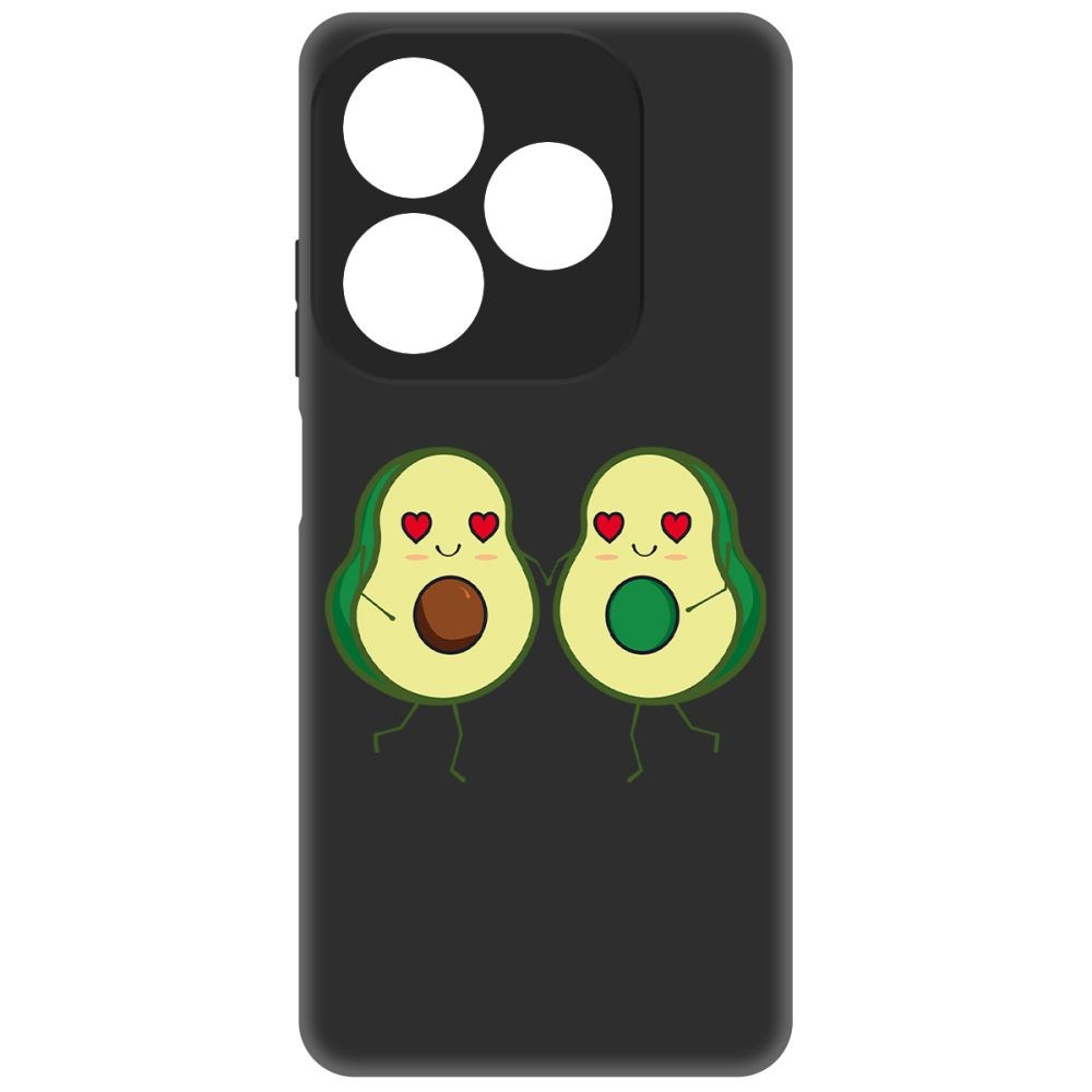 

Чехол-накладка Krutoff Soft Case Авокадо Пара для INFINIX Smart 8 черный