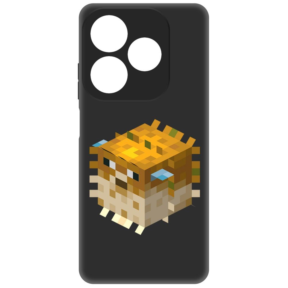 

Чехол-накладка Krutoff Soft Case Minecraft-Иглобрюх для INFINIX Smart 8 черный