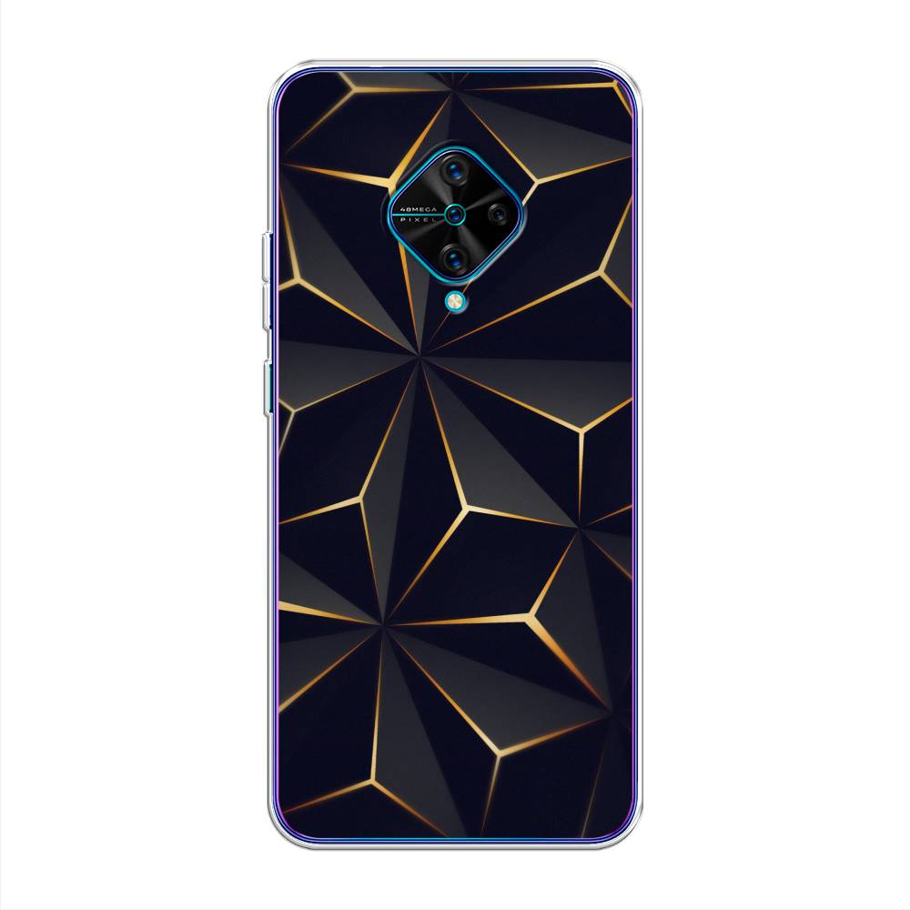 

Чехол для Vivo V17/Y9s "Черные полигоны", Золотистый;черный, 261550-3