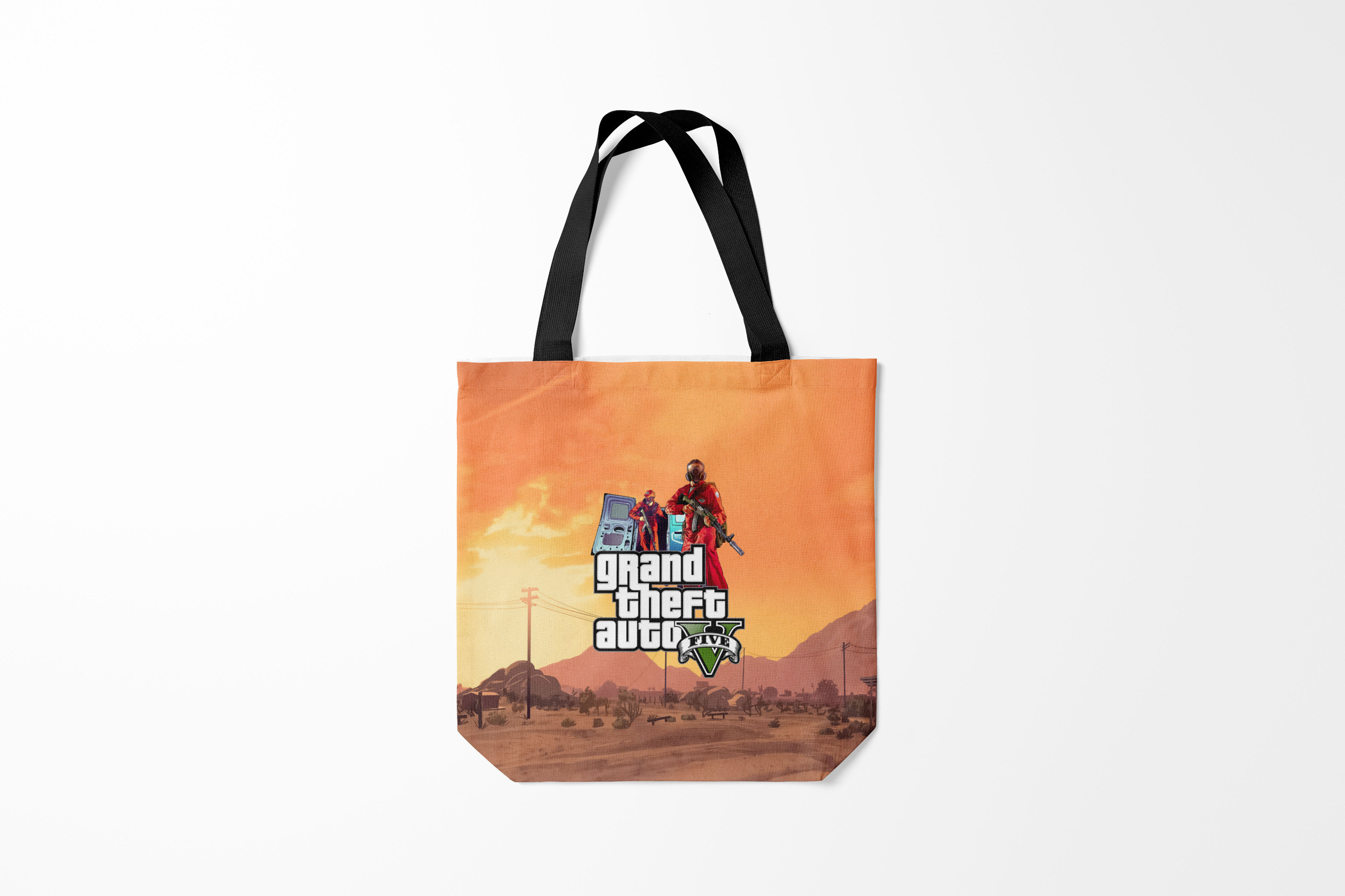 

Сумка шoппер унисекс Burnettie GTA Грабители в масках V, разноцветный, GTA Грабители в масках V