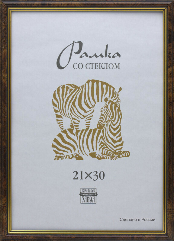 

Рамка пластиковая Зебра А4 (коричневый)101