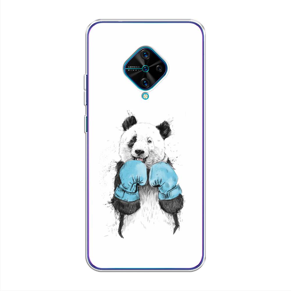 

Чехол для Vivo V17/Y9s "Панда боксер", Голубой;белый;серый, 261550-1