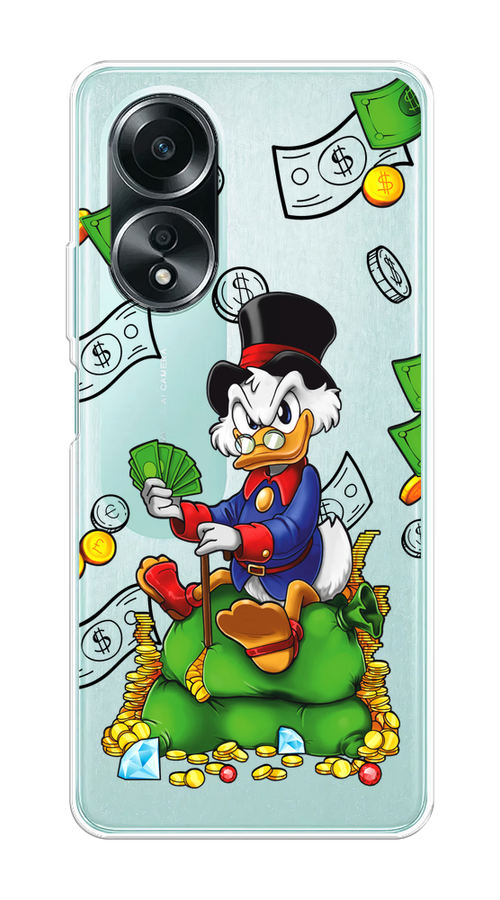

Чехол на Oppo A58 4G "Scrooge Richness", Черный;синий;зеленый, 2514950-1