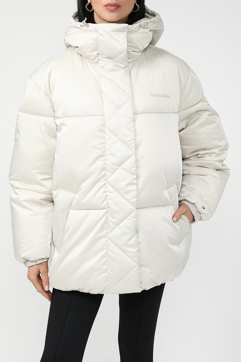 

Куртка женская Tommy Jeans DW0DW16586 бежевая XS, Бежевый, DW0DW16586