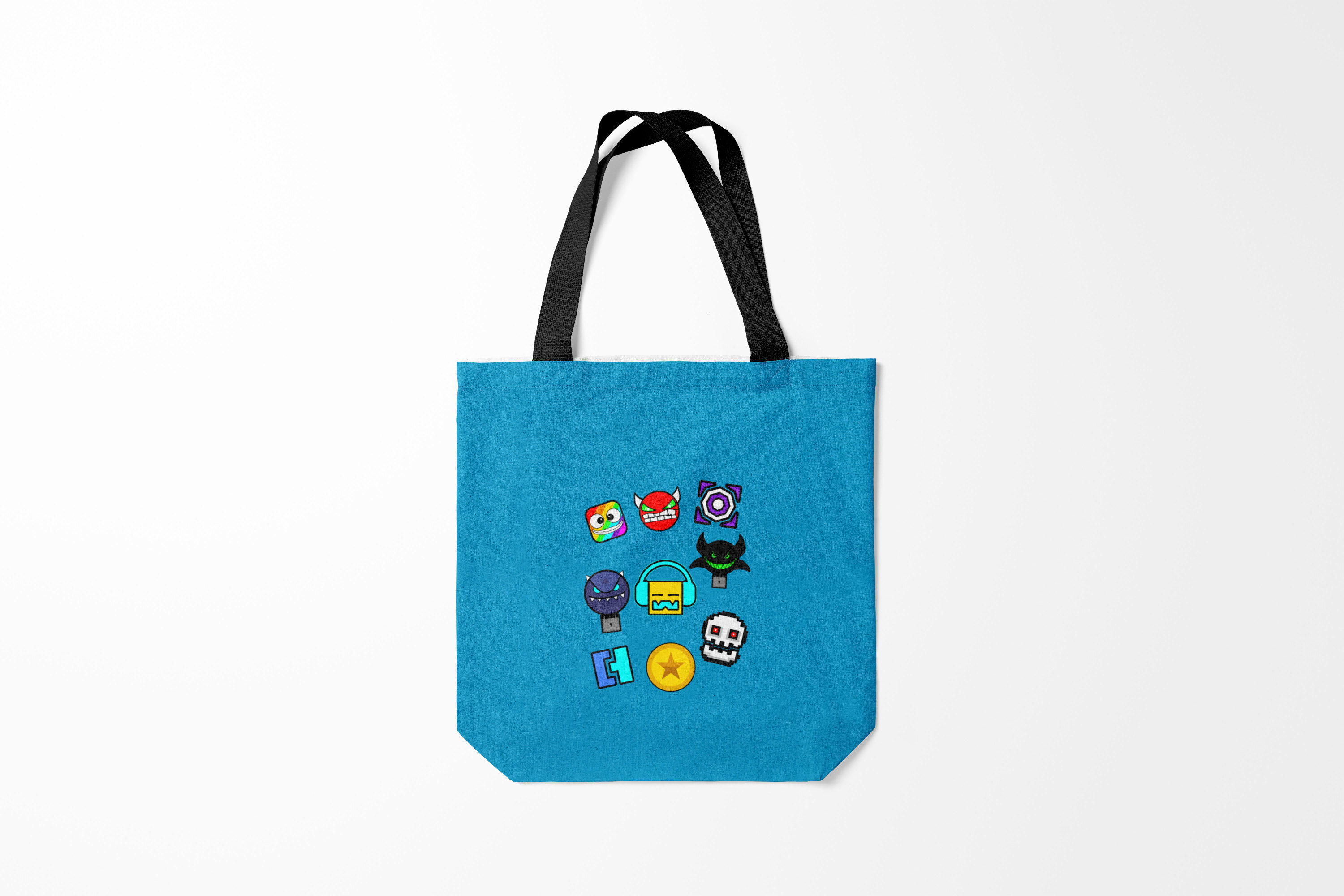 

Сумка шoппер унисекс Burnettie Geometry Dash Icons, разноцветный, Geometry Dash Icons