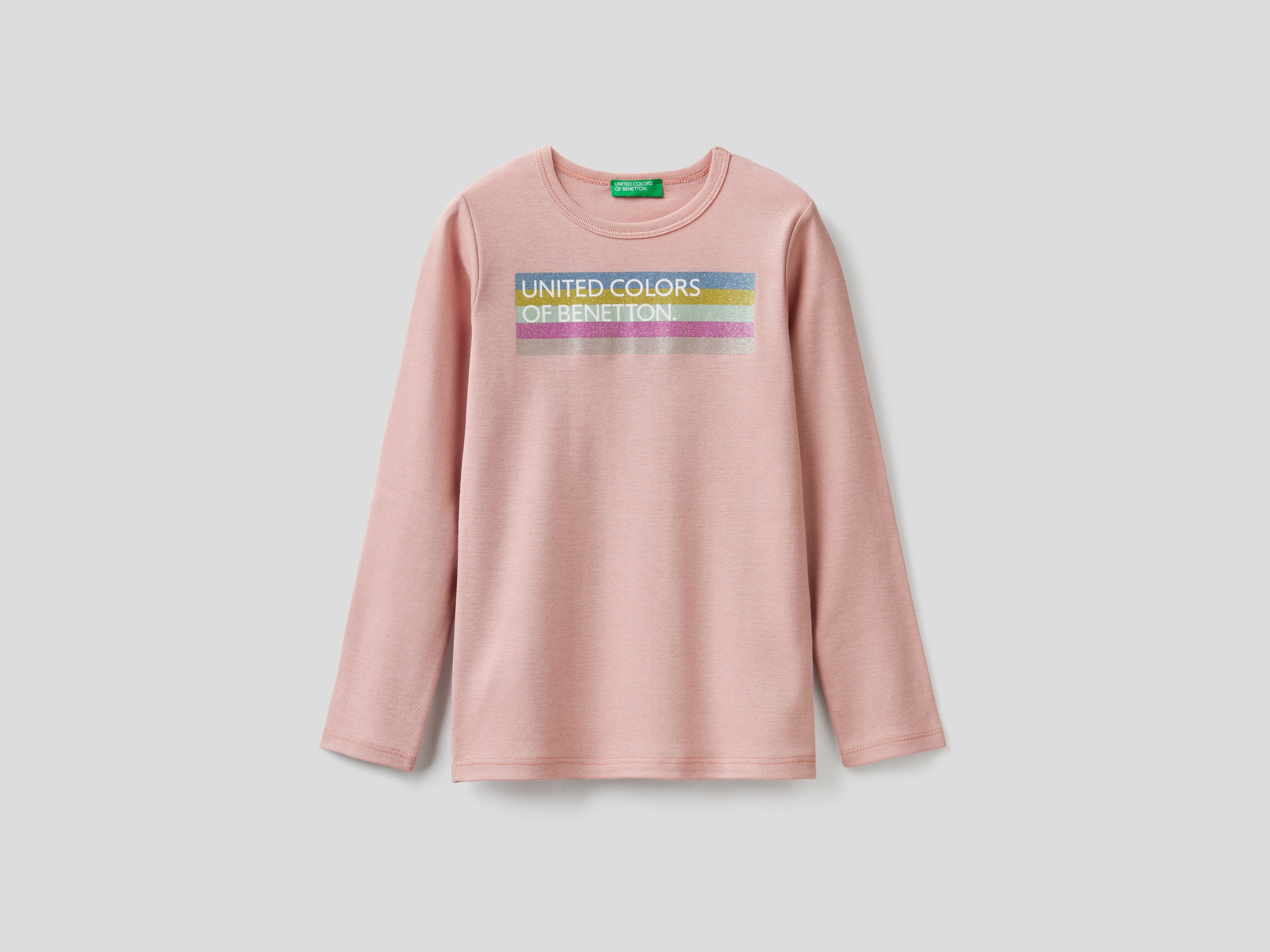 фото Футболка для девочек benetton цв. розовый р.146 united colors of benetton