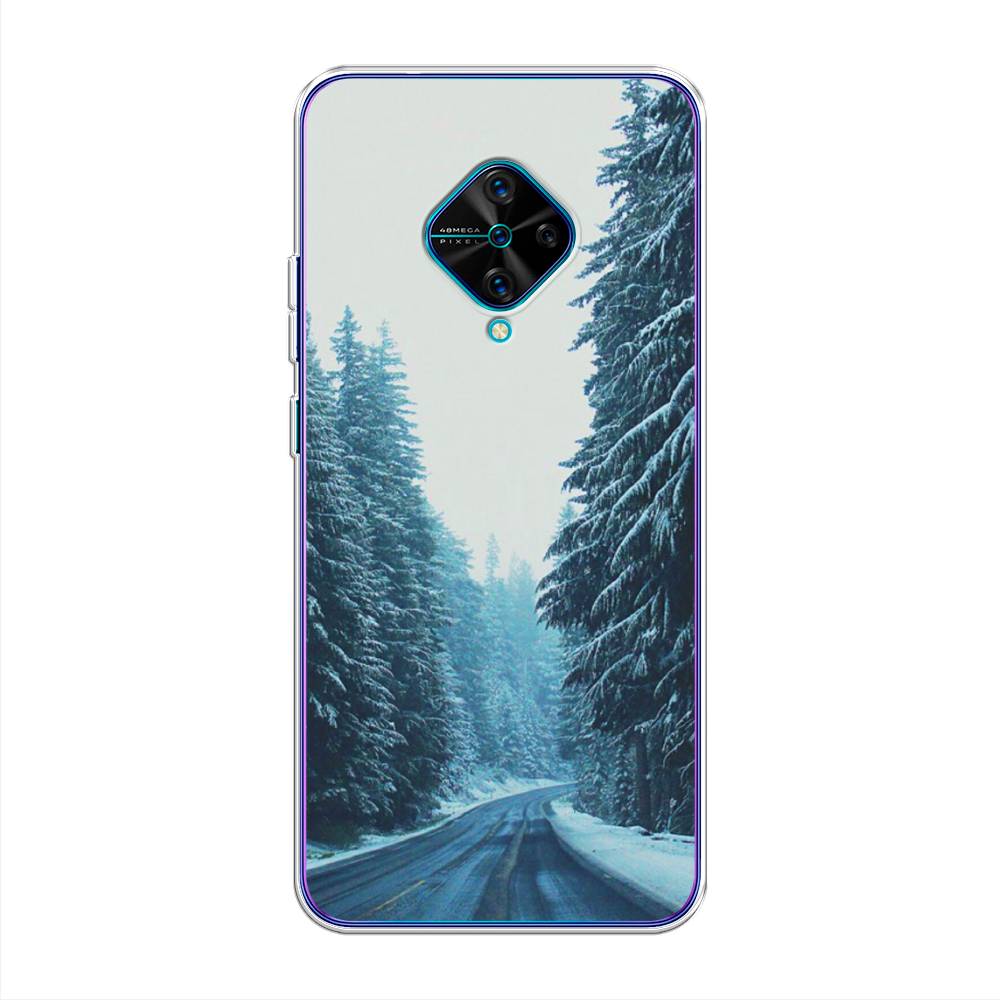 

Чехол для Vivo V17/Y9s "Зима 9", Бежевый;голубой;черный, 261550-2
