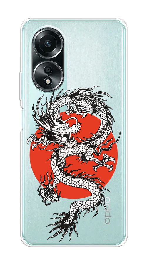 

Чехол на Oppo A58 4G "Восходящий дракон", Белый;черный;красный, 2514950-1