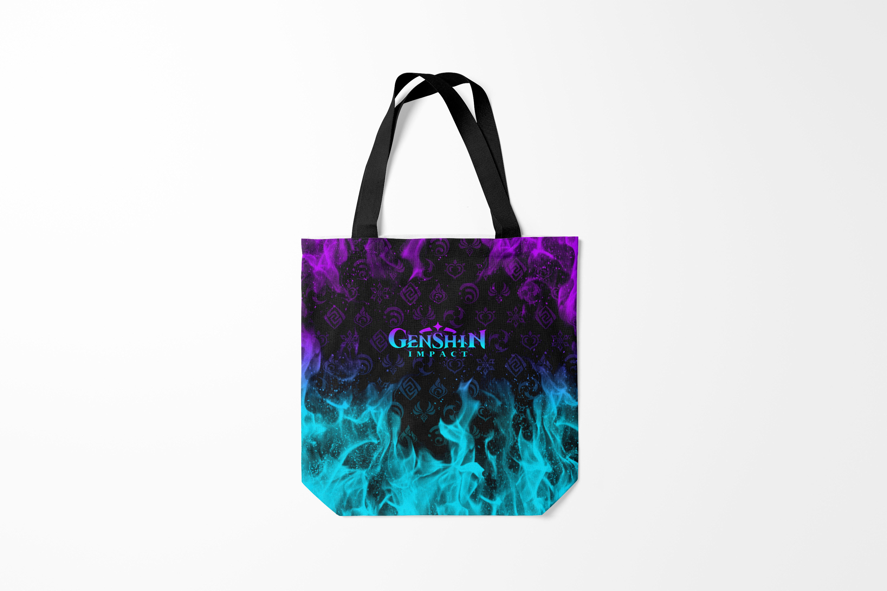 

Сумка шoппер унисекс Burnettie Genshin Impact НЕОНОВЫЙ ОГОНЬ, разноцветный, Genshin Impact НЕОНОВЫЙ ОГОНЬ