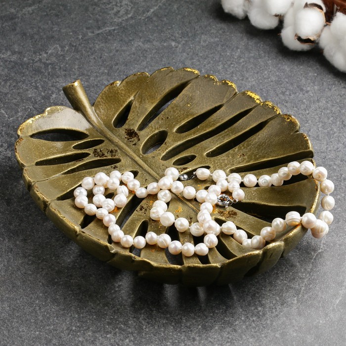 Подставка для мелочей Хорошие сувениры 'Лист Монстеры' бронза с позолотой, 28х22см