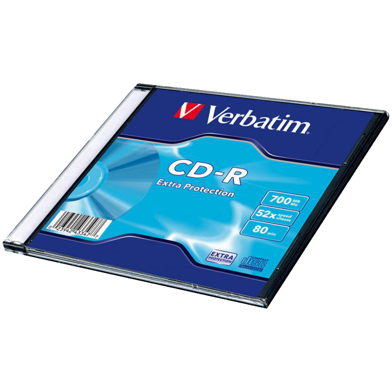 

Диск CD-R 700Mb Verbatim 52x Slim (арт. 278278)