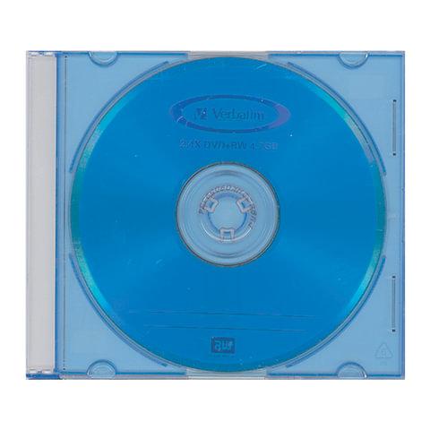 

Диск DVD+RW (плюс) VERBATIM, 4,7 Gb, 4x, Color Slim Case (арт. 510086)