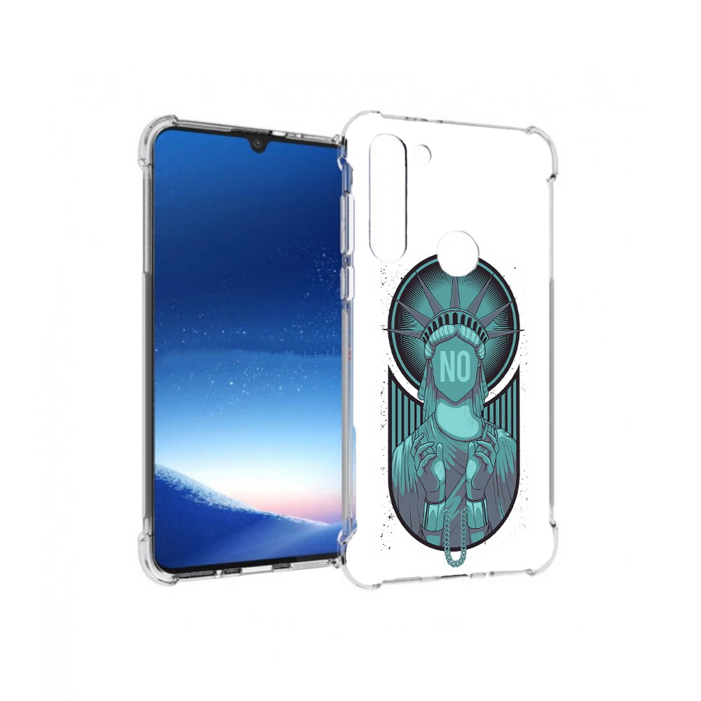 

Чехол MyPads Tocco для Motorola Moto G8 Power статуя свободы зеленый (PT143076.340.623), Прозрачный, Tocco