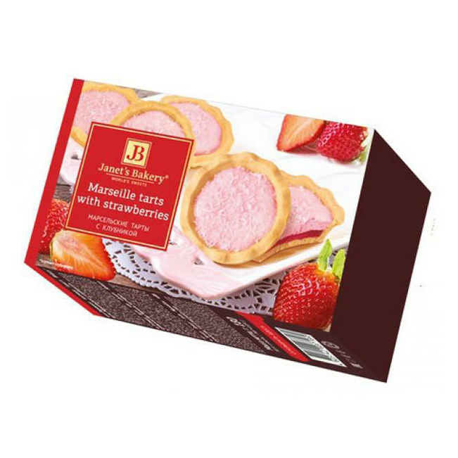 

Пирожные Janets Bakery Марсельские тарты с клубникой 222 г
