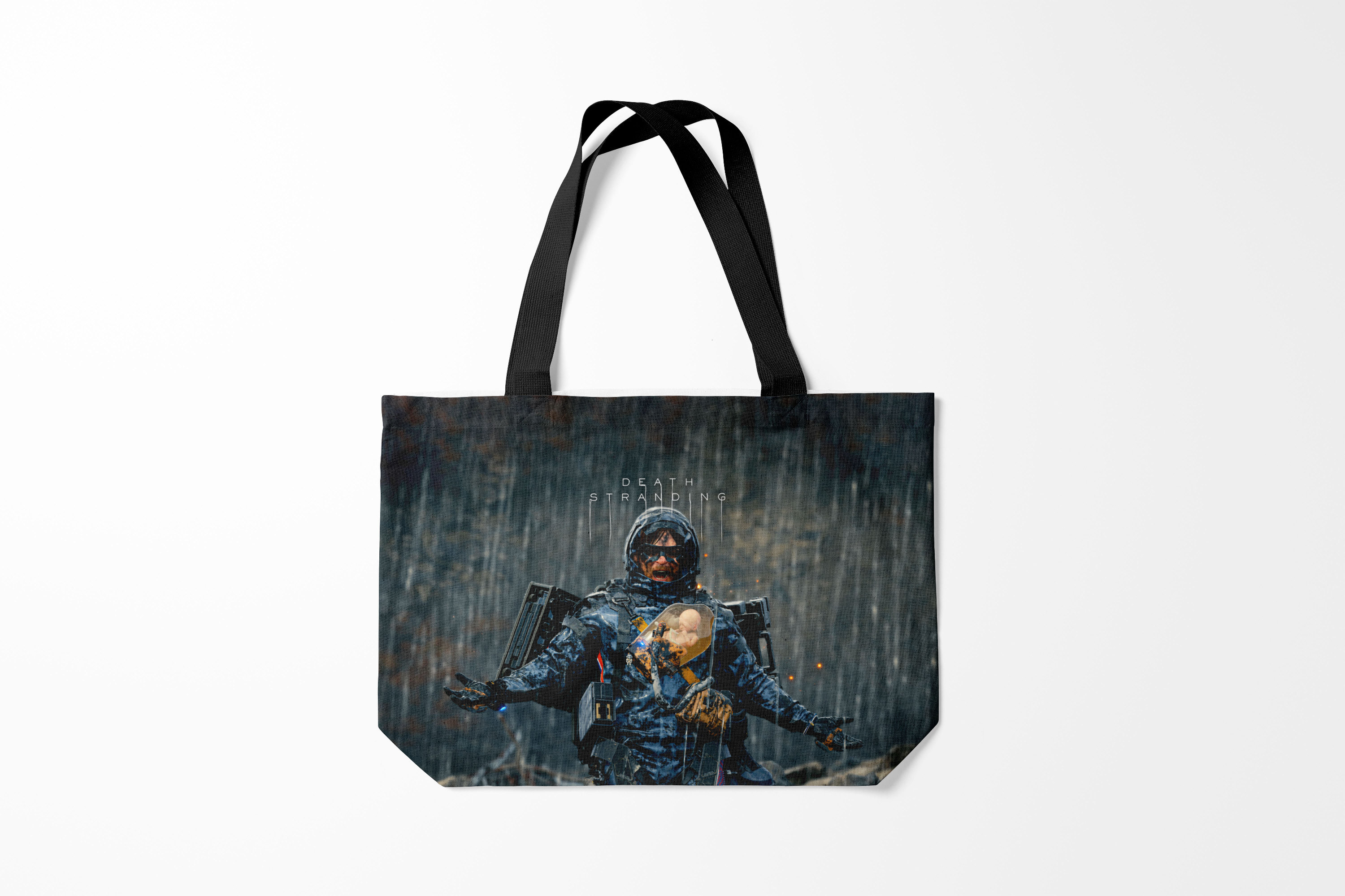 

Сумка шoппер унисекс Burnettie Death Stranding Сэм, черный, Death Stranding Сэм
