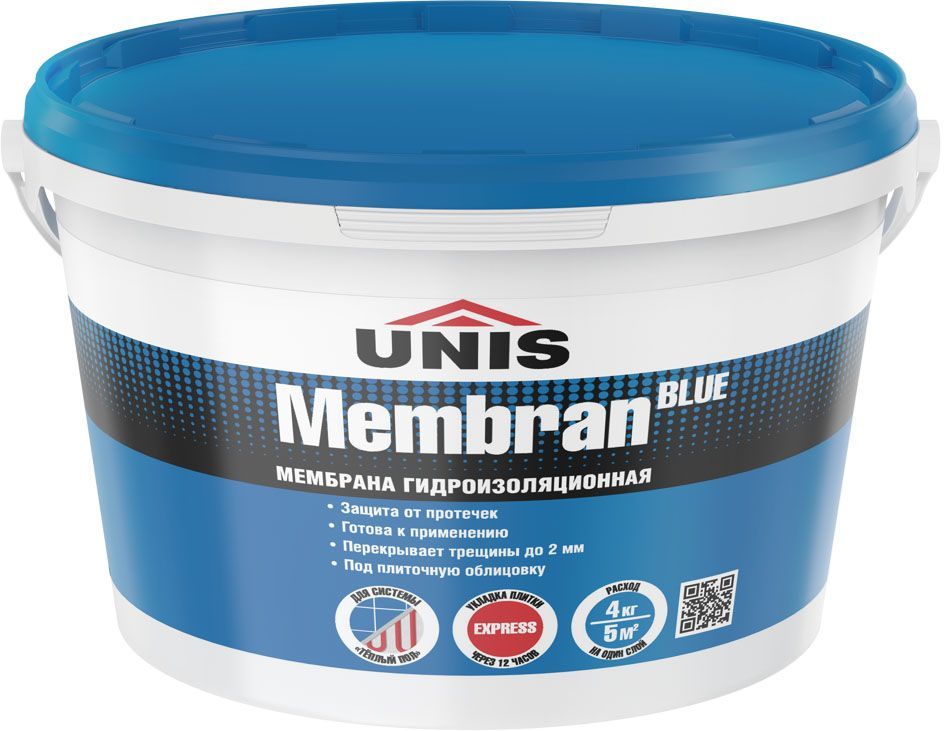 UNIS Membran Blue мембрана гидроизоляционная синяя (4кг) гидроизоляция unis blue membran 4 кг