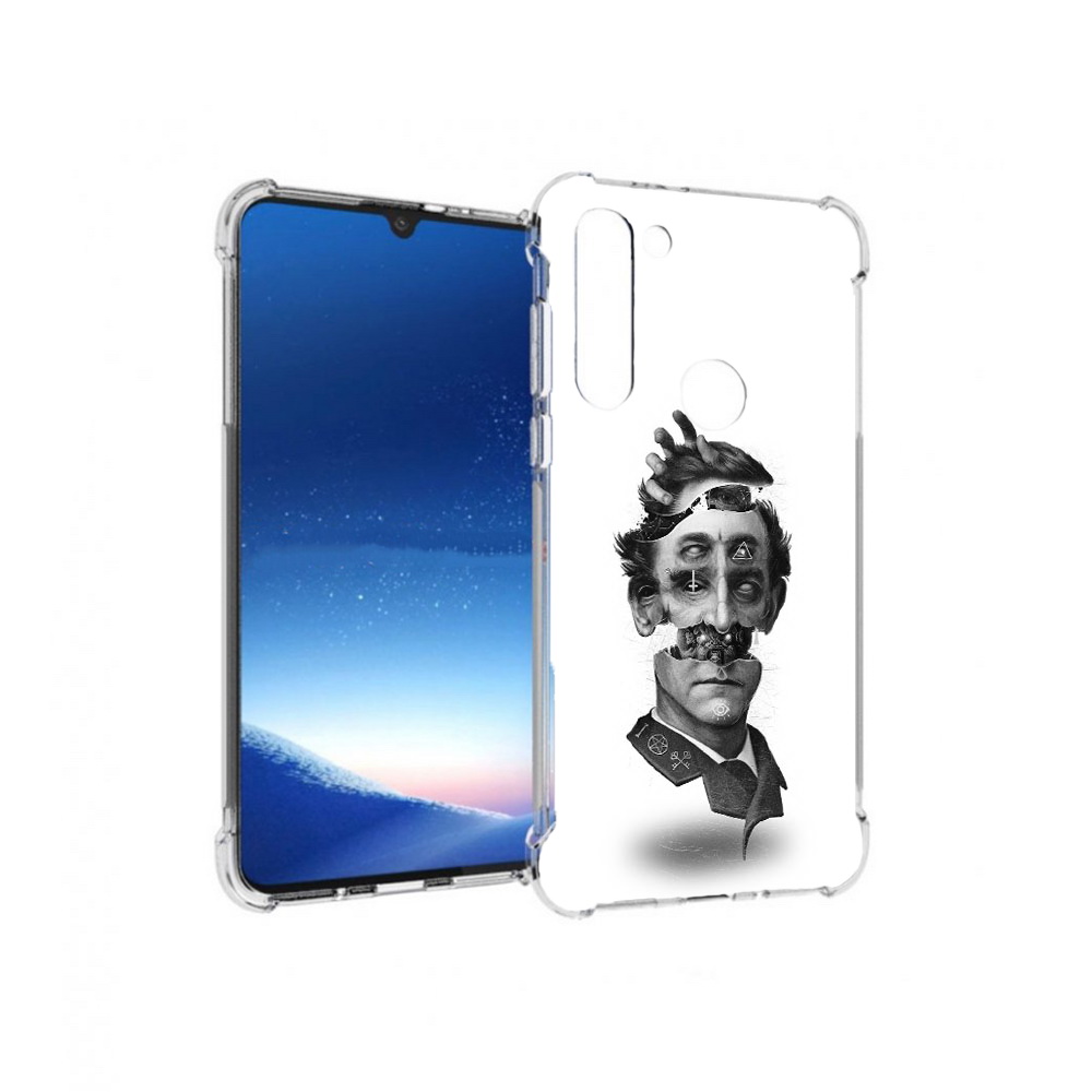 

Чехол MyPads Tocco для Motorola Moto G8 Power страшное лицо абстракция (PT143076.340.628), Прозрачный, Tocco