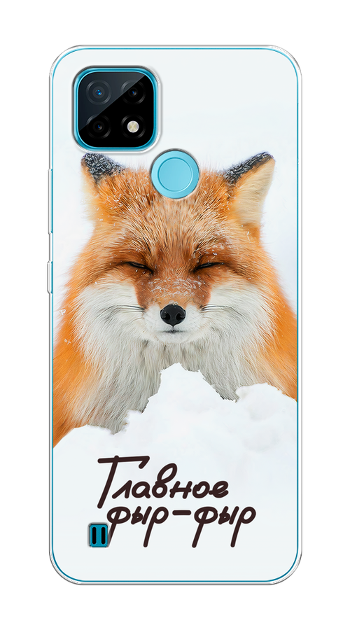 

Чехол на Oppo Realme C21 "Снежный фыр-фыр", Оранжевый;белый;коричневый, 254950-1