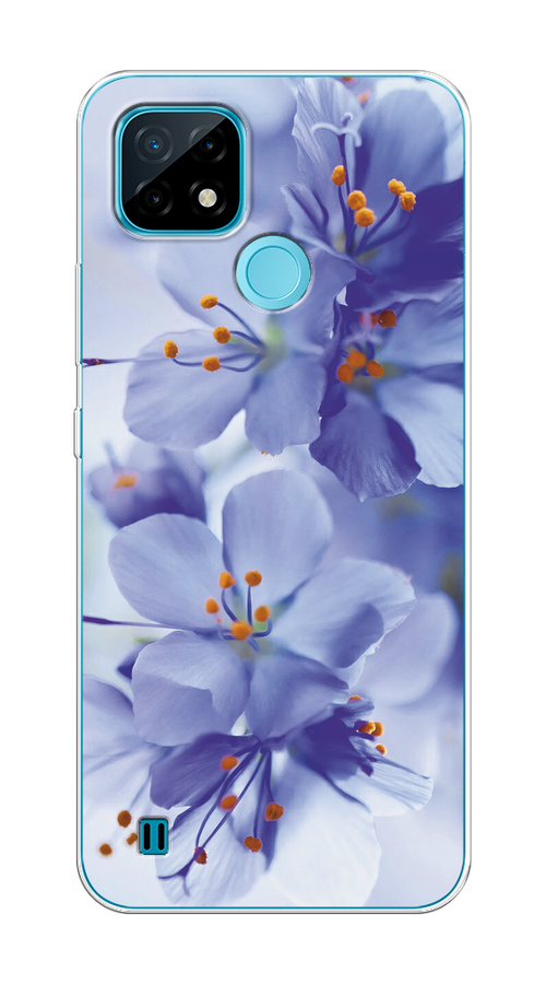 

Чехол на Oppo Realme C21 "Фиолетовые цветки", Фиолетовый;синий, 254950-1