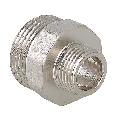 фото Ниппель латунь valtec vtr.580.n.0604 н/р, 1"x1/2", серебристый