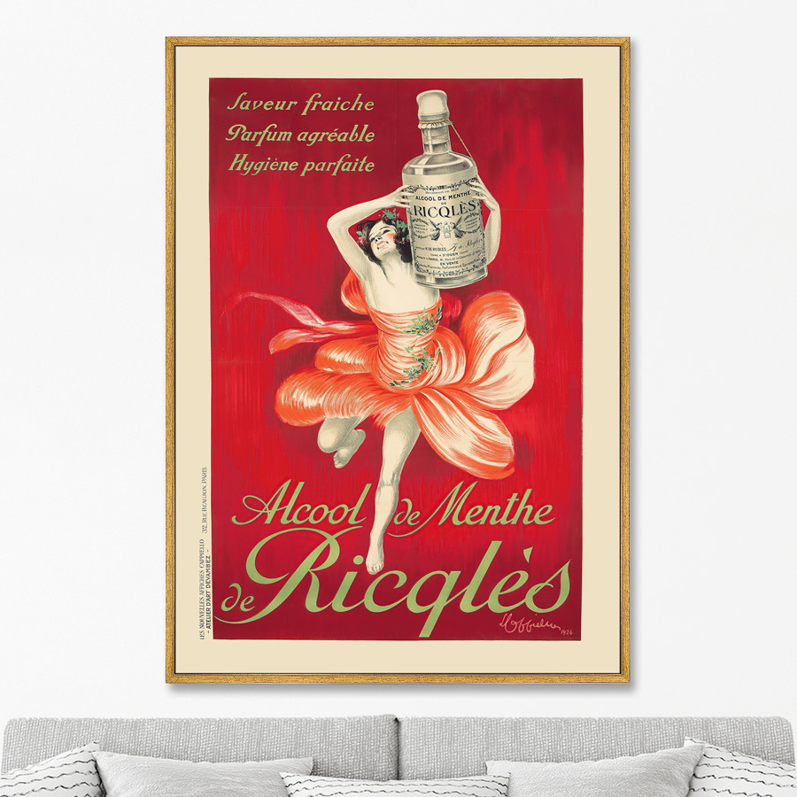 

Репродукция картины на холсте Alcool De Menthe Ricqles 1924г. 75х105см